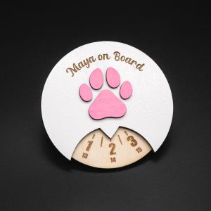 Disco Orario Zampa in legno Personalizzato