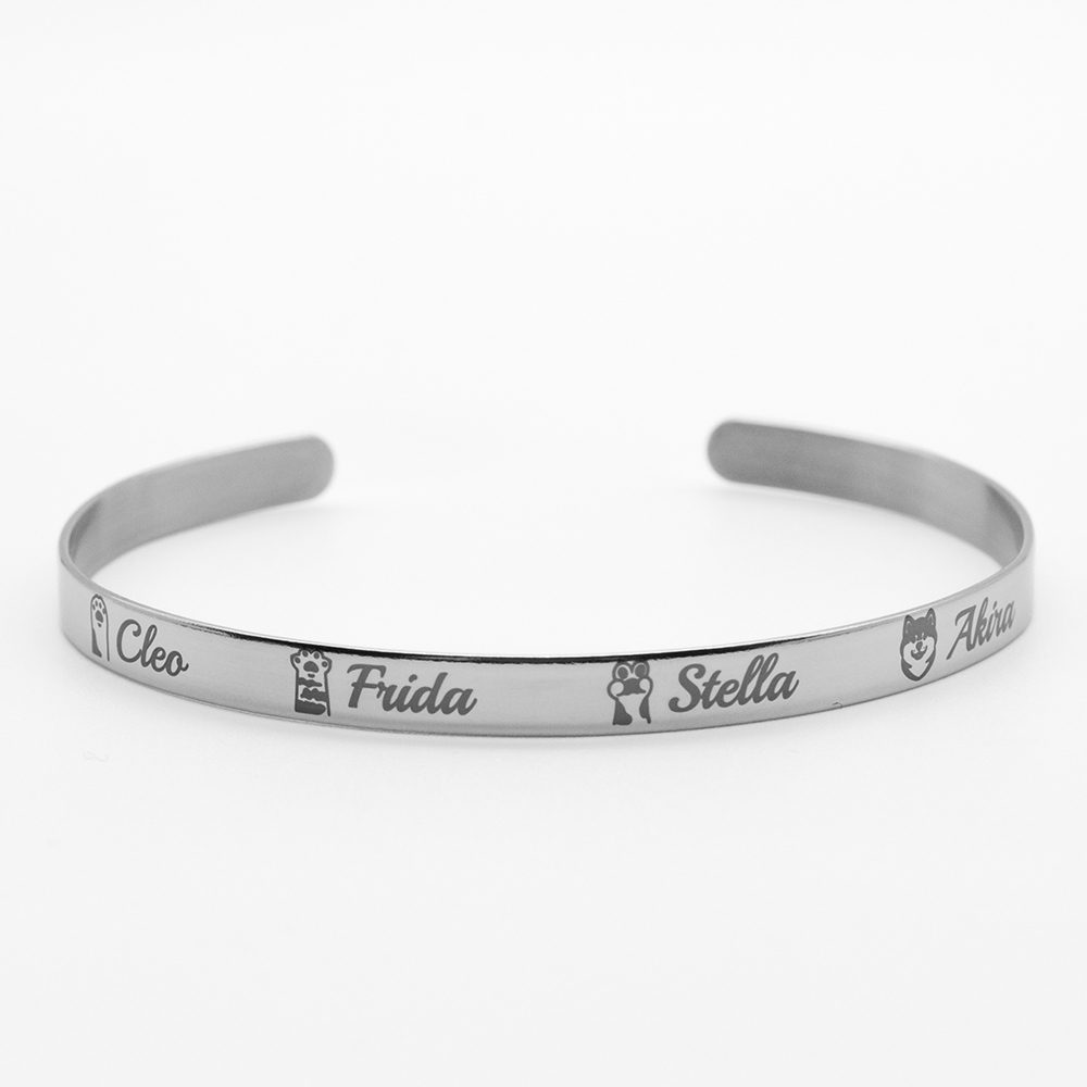 Bracciale in acciaio inox - personalizzato