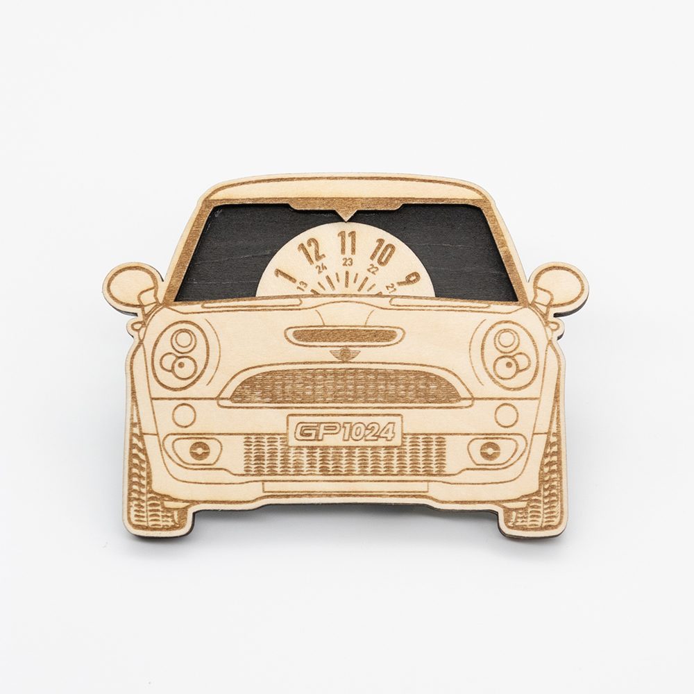 Disco Orario in legno - Mini Cooper GP